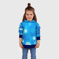 Толстовка-худи детская Зима 2023, цвет: 3D-синий — фото 2