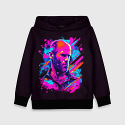 Толстовка-худи детская Jason Statham - pop art, цвет: 3D-черный