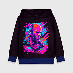 Толстовка-худи детская Jason Statham - pop art, цвет: 3D-синий