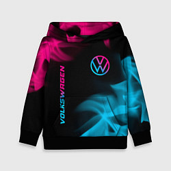 Детская толстовка Volkswagen - neon gradient: надпись, символ