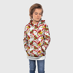 Толстовка-худи детская Новогодний праздник, цвет: 3D-белый — фото 2