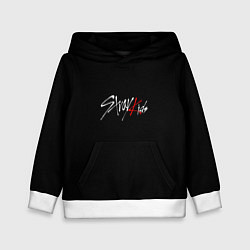 Толстовка-худи детская Stray Kids white logo, цвет: 3D-белый