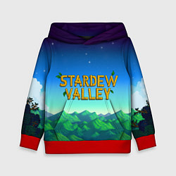 Толстовка-худи детская Горы Stardew Valley, цвет: 3D-красный