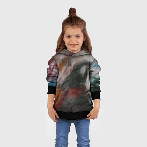 Детская толстовка Темнота, тени и краски / 3D-Черный – фото 4
