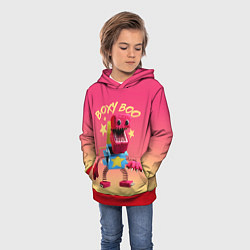Толстовка-худи детская Project Playtime Бокси Бу, цвет: 3D-красный — фото 2
