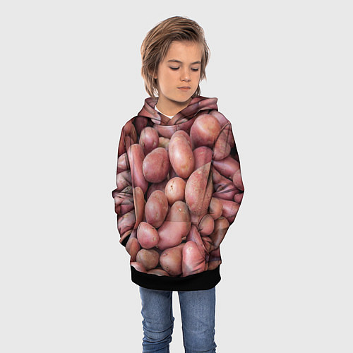 Детская толстовка Картофельные клубни / 3D-Черный – фото 3