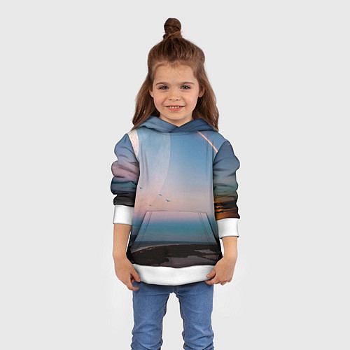 Детская толстовка Космос и планeты / 3D-Белый – фото 4