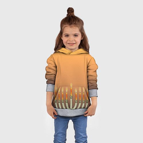 Детская толстовка Уютная Ханука / 3D-Меланж – фото 4
