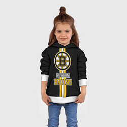 Толстовка-худи детская Бостон Брюинз - НХЛ, цвет: 3D-белый — фото 2
