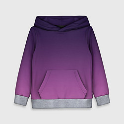 Толстовка-худи детская Пурпурный-лиловый градиент, цвет: 3D-меланж