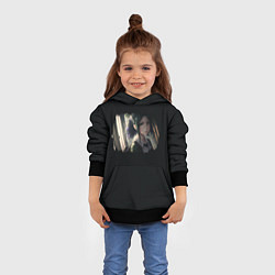 Толстовка-худи детская Школьница - аниме в реальной жизни, цвет: 3D-черный — фото 2