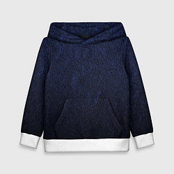 Толстовка-худи детская Тёмно-синие разводы, цвет: 3D-белый
