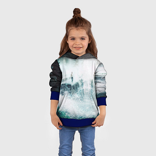 Детская толстовка Абстрактное свечение из будущего / 3D-Синий – фото 4