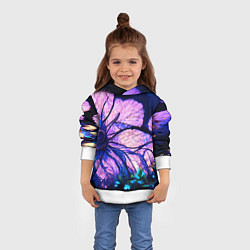 Толстовка-худи детская Цветы слёз, цвет: 3D-белый — фото 2