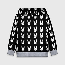 Детская толстовка Bunny pattern black