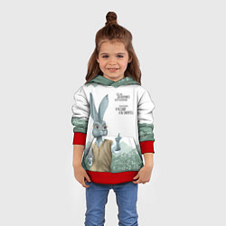 Толстовка-худи детская Препод в институте, цвет: 3D-красный — фото 2