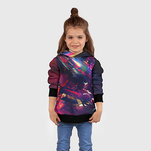 Детская толстовка Экспансия цвета / 3D-Черный – фото 4