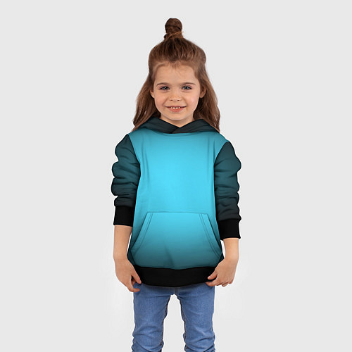 Детская толстовка Небесный градиент / 3D-Черный – фото 4