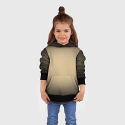 Толстовка-худи детская Бежевый градиент, цвет: 3D-черный — фото 2