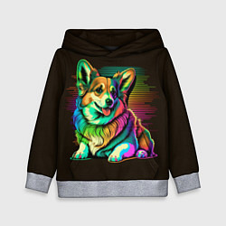 Детская толстовка Неоновый корги