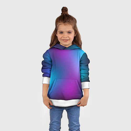 Детская толстовка НЕОНОВЫЙ ГРАДИЕНТ / 3D-Белый – фото 4