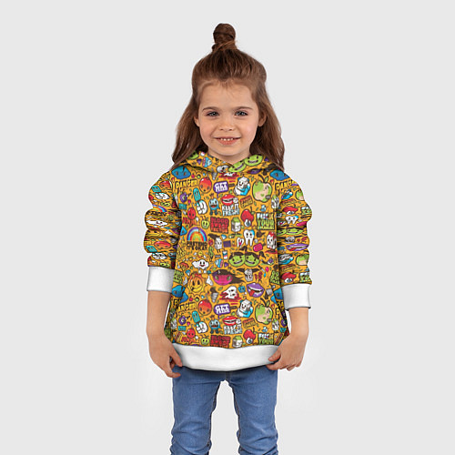 Детская толстовка Комикс про зубы / 3D-Белый – фото 4