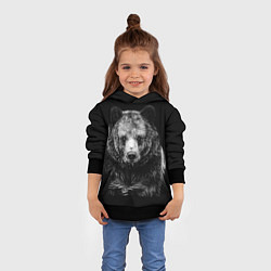 Толстовка-худи детская Медведь тотем славян, цвет: 3D-черный — фото 2