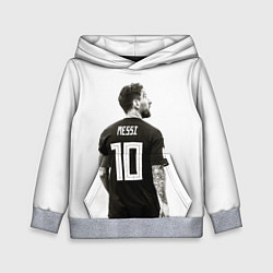 Толстовка-худи детская 10 Leo Messi, цвет: 3D-меланж