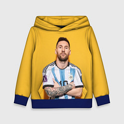 Толстовка-худи детская Lionel Messi 10, цвет: 3D-синий