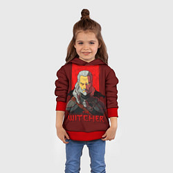 Толстовка-худи детская The witcher simpson, цвет: 3D-красный — фото 2