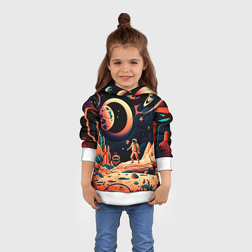 Детская толстовка Покорение космоса / 3D-Белый – фото 4