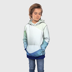 Толстовка-худи детская Пастель из трёх цветов, цвет: 3D-синий — фото 2