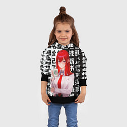 Толстовка-худи детская Макисе Курису - Врата Штейна, цвет: 3D-черный — фото 2