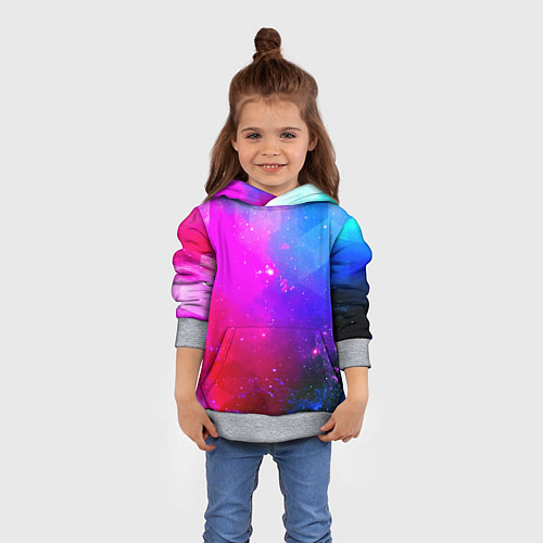 Детская толстовка Космическая абстракция / 3D-Меланж – фото 4