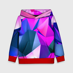 Детская толстовка Neon blue polygons