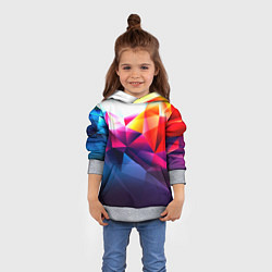 Толстовка-худи детская Poly stiil collection, цвет: 3D-меланж — фото 2