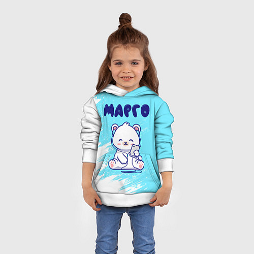 Детская толстовка Марго белый мишка / 3D-Белый – фото 4