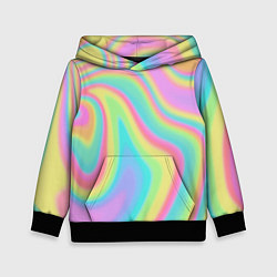 Толстовка-худи детская Голографическая текстура, цвет: 3D-черный