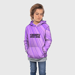 Толстовка-худи детская Сиреневый сюрприз, цвет: 3D-меланж — фото 2