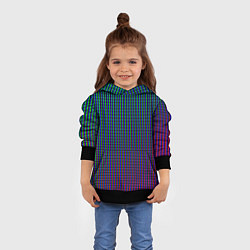 Толстовка-худи детская Multicolored texture, цвет: 3D-черный — фото 2
