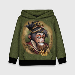 Толстовка-худи детская Король обезьян Сунь Укун, цвет: 3D-черный