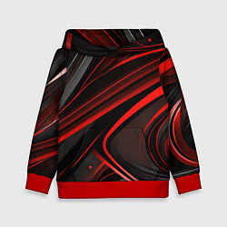 Детская толстовка Black and red abstract