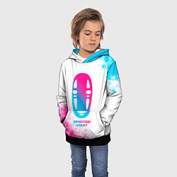 Толстовка-худи детская Spirited Away neon gradient style, цвет: 3D-черный — фото 2