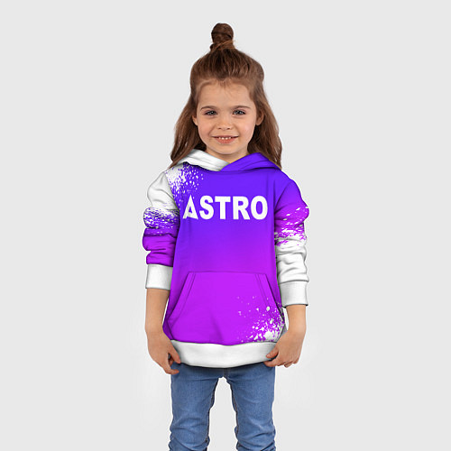 Детская толстовка Астро логотип / 3D-Белый – фото 4