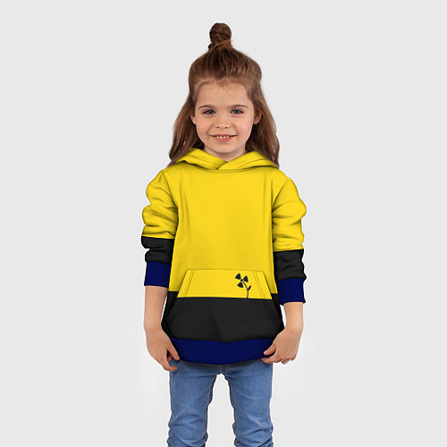 Детская толстовка Атомный цветок / 3D-Синий – фото 4