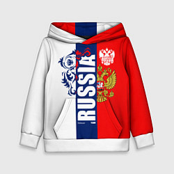 Детская толстовка Russia national team: white blue red