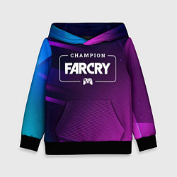 Толстовка-худи детская Far Cry gaming champion: рамка с лого и джойстиком, цвет: 3D-черный