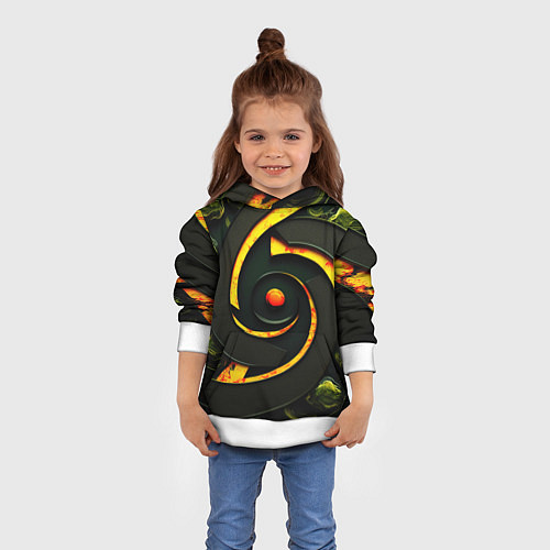 Детская толстовка Круговорот текстур / 3D-Белый – фото 4