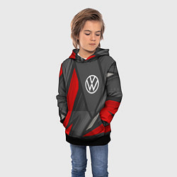 Толстовка-худи детская Volkswagen sports racing, цвет: 3D-черный — фото 2