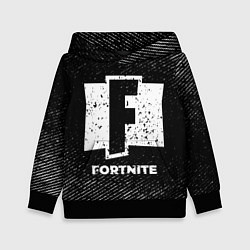 Детская толстовка Fortnite с потертостями на темном фоне